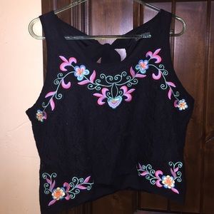 Floral crop top