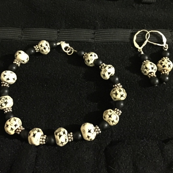 Silver Bracelet and Earrings NWOT