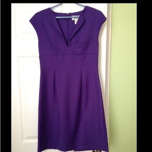 Purple midi dress, perfect for work!
