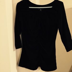 New York & company ruched 3/4 length top