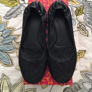 Tory Burch Reva tumbled leather ballet flats