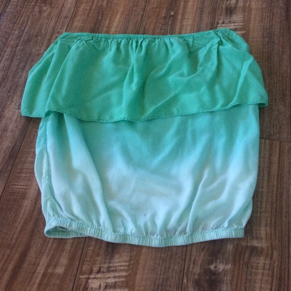 Mint green strapless top PRICE DROP🔥🔥