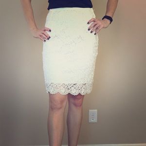 Ivory lace skirt