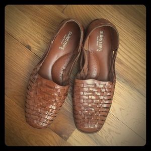 NEW-Sunsteps handwoven leather flats