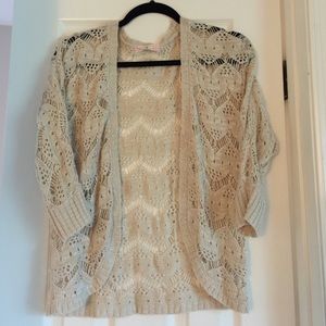 Beige crochet cardigan