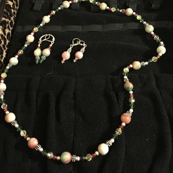 Silver Necklace and Earrings two pairs NWOT