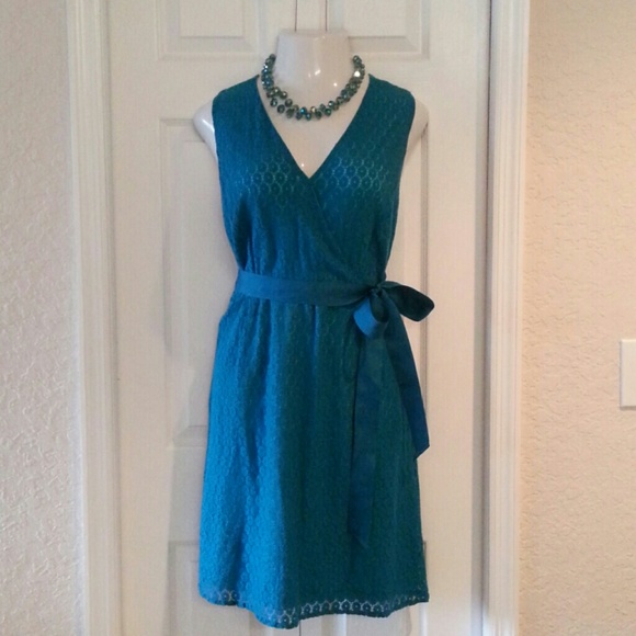 lane bryant teal dress