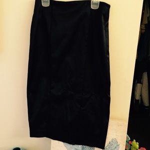 Bebe Satin Pencil Skirt