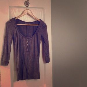 Michael Stars Gray Scoop Neck Shirt