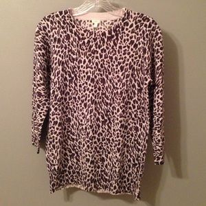 Cheetah print J Crew 3/4 sleeve Sweater!