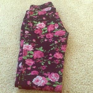 Floral Rose patterned jeggings