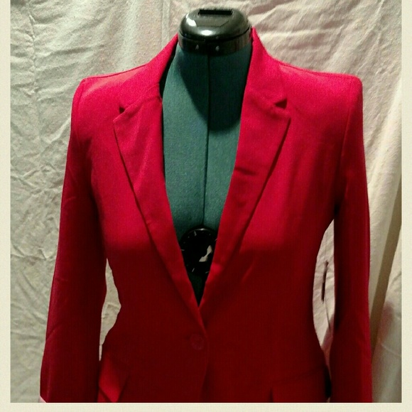 Red Boyfriend Blazer