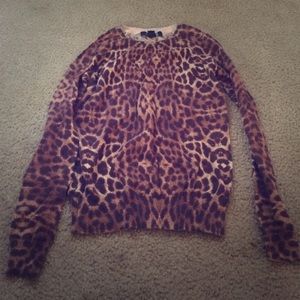 Leopard/cheetah sweater top