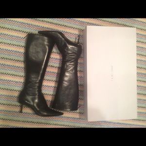 Jimmy Choo black leather boots