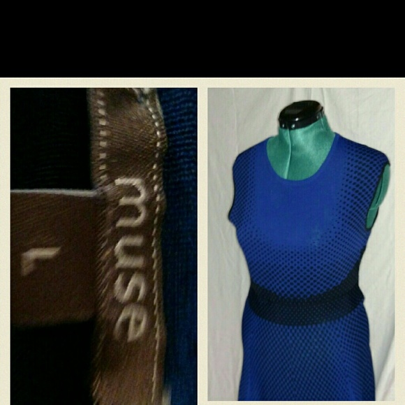 Blue and Black Dress