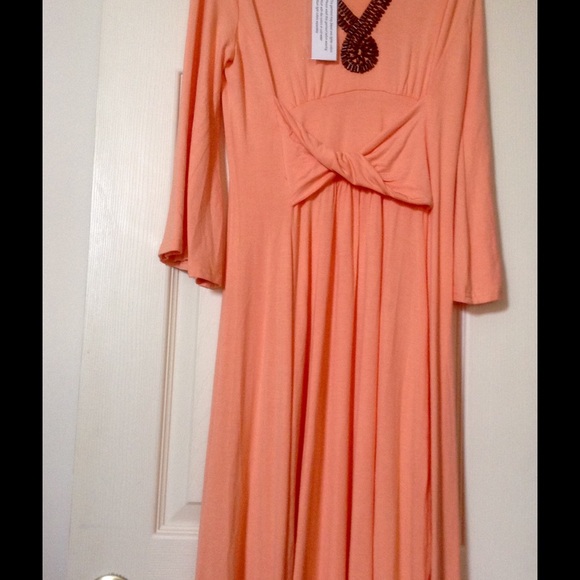 Midi Dress with Handkerchief Hem