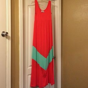 Chevron maxi dress