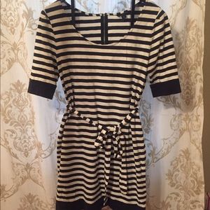 Banana Republic Outlet Navy & White Striped Dress