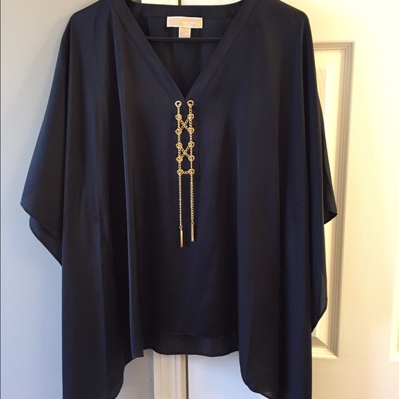 MK Blouse with Gold Chain