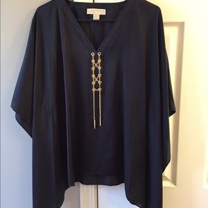 MK Blouse with Gold Chain