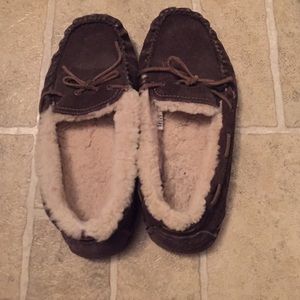 Chocolate brown moccasins