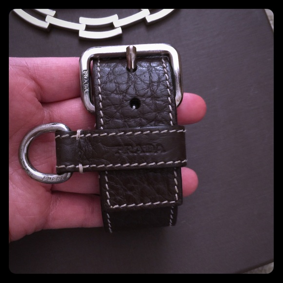 Prada leather bracelet/cuff