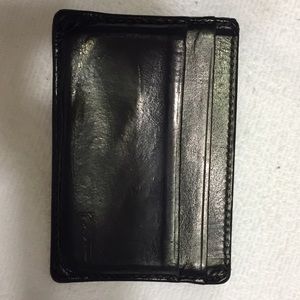 Coach Men's Black Money Clip Card Holder