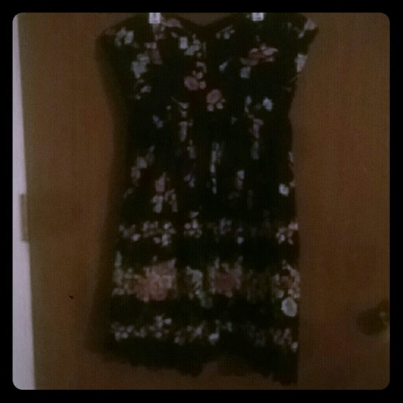 Black floral dress