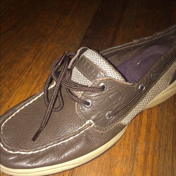 Sperry Topsider leather brown shoes size 7 1/2