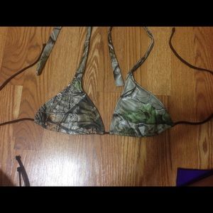 Camo swimsuit top