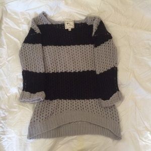 Black and gray stripes sweater