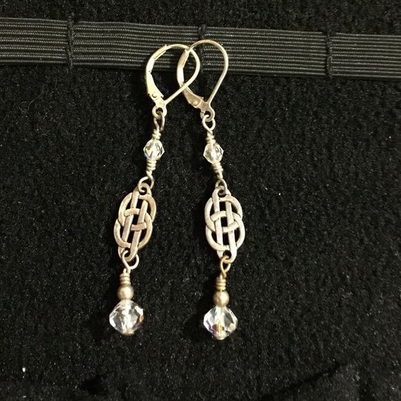 Silver and Crystal Earrings