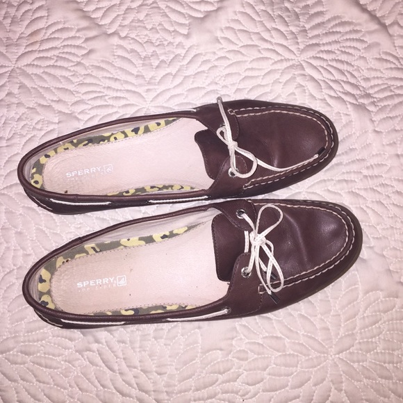Sperry Topsider Brown Boat Shoes, size 10