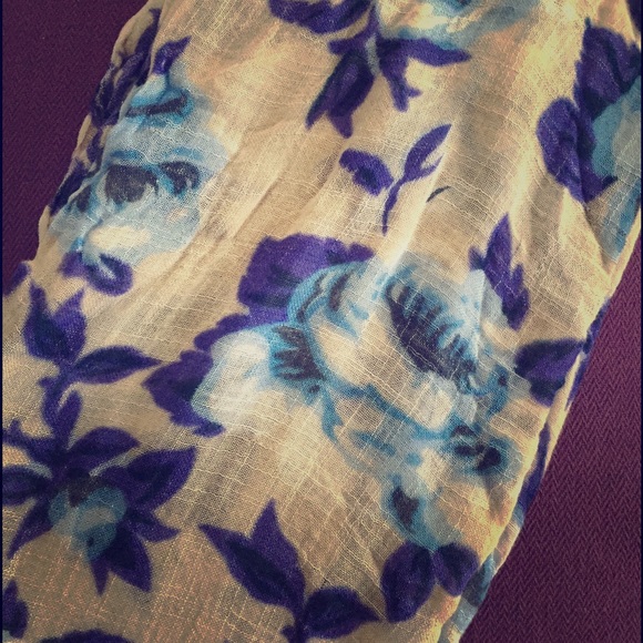 Floral Print Cotton Scarf