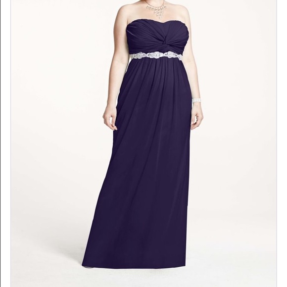 David's bridal strapless dress