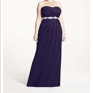 David's bridal strapless dress