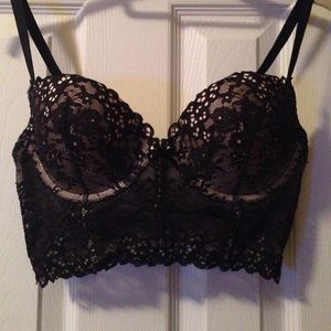 Black lace Victoria's Secret bralette