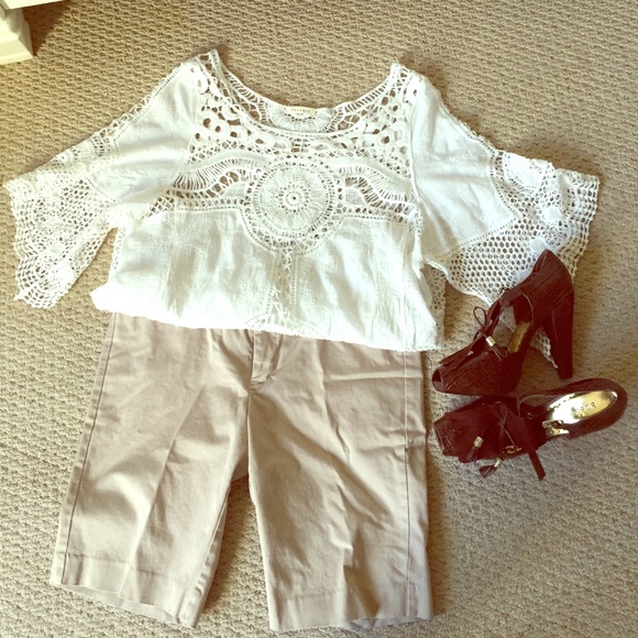 Tan long shorts