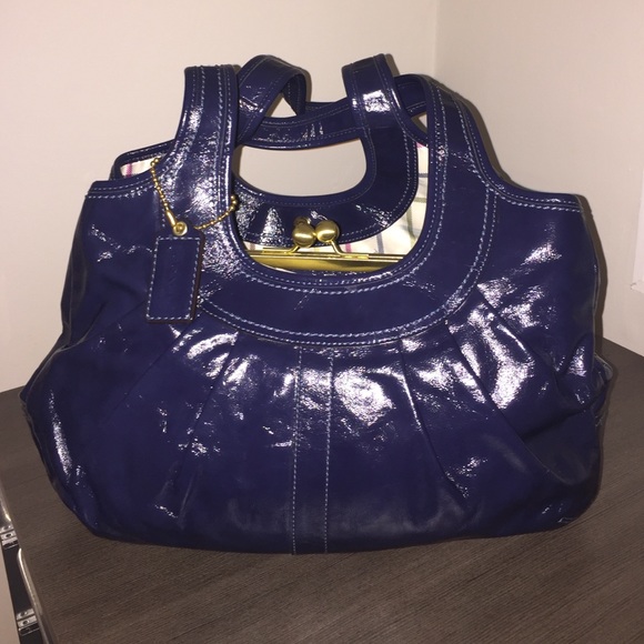Patent leather Coach bag
