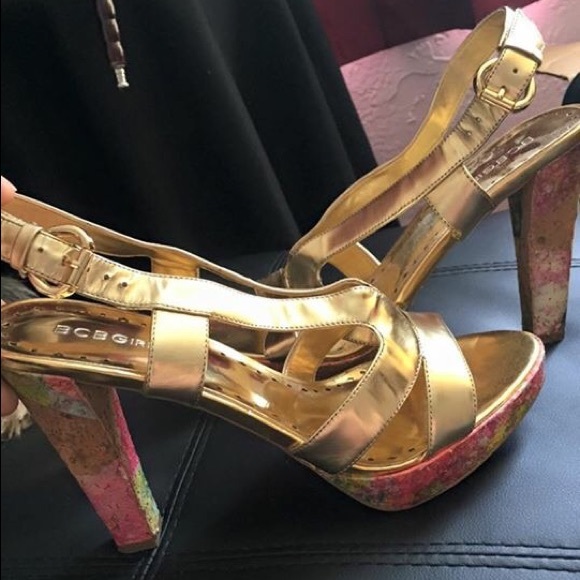 BCBGirls Confetti Cork Heels