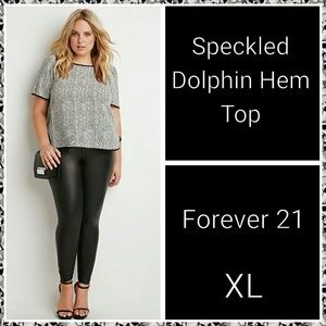 Dolphin Hem, Speckled Blouse!
