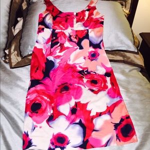 New York & Company Sz 2 Floral Print Dress