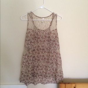 Floral free people tank top