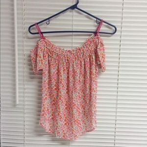 Abercrombie kids off shoulder floral blouse
