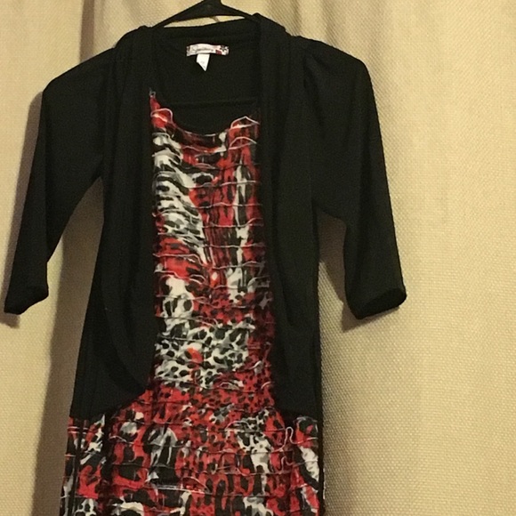 Children's red and black dress