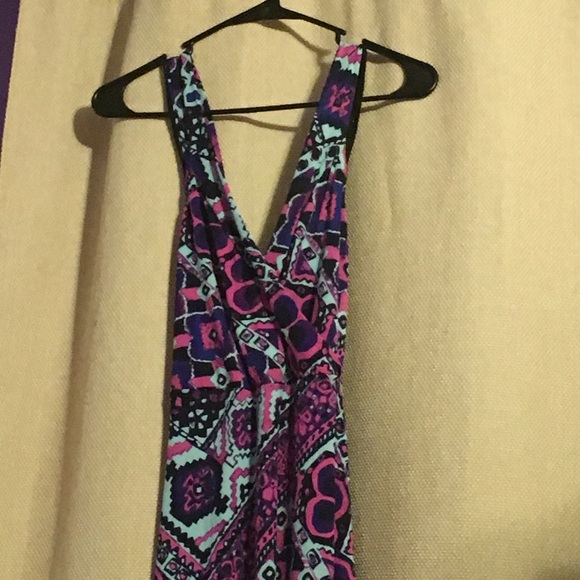 Purple blue and black Maxi dress