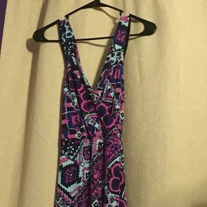 Purple blue and black Maxi dress