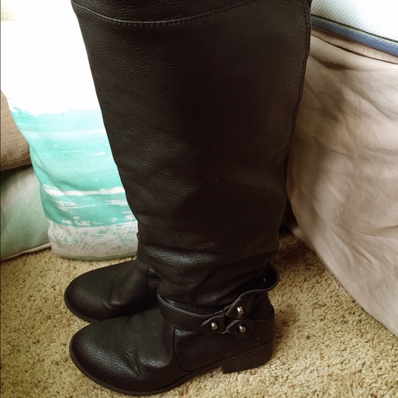 Black knee high boots