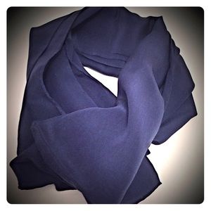 💰100% Silk scarf, Navy blue