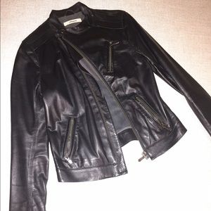 J Brand black leather jacket in small